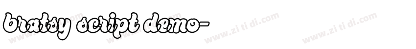 bratsy script demo字体转换